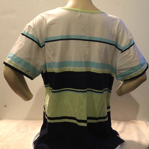 NWT STRIPED TSHIRT WITH ROUND NECK SIZE 14/16 (1X) - Picture 2 of 5